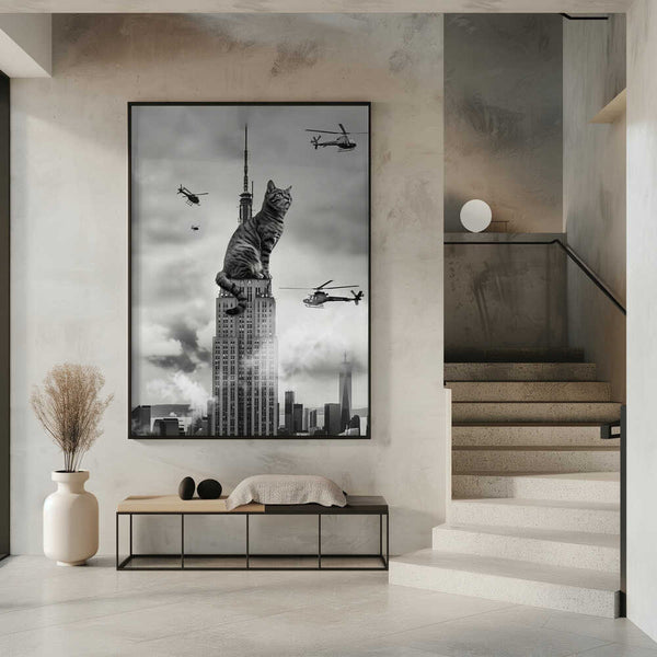 Tablou înramat „Cat on top” de Dikhotomy