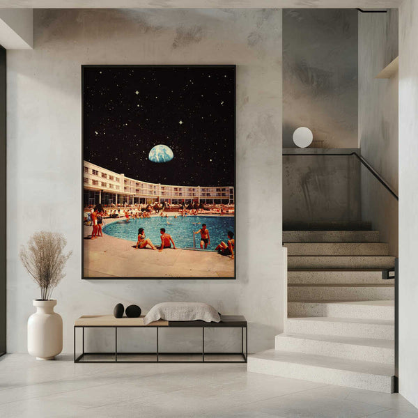 Tablou înramat „Lunar Pool” de Taudalpoi