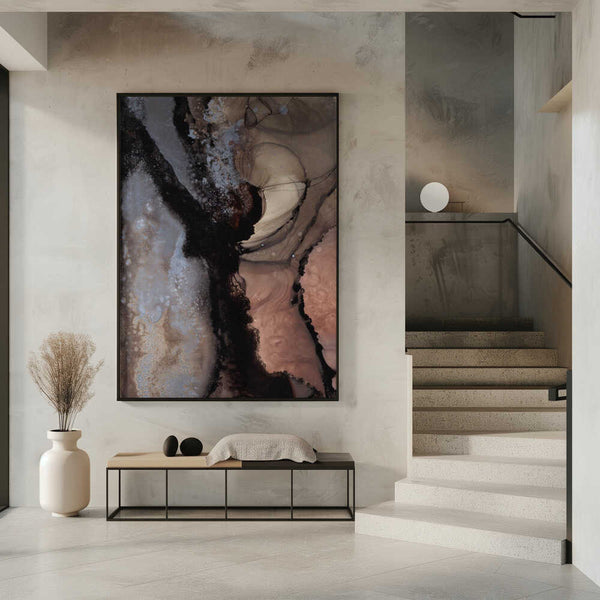 Tablou înramat „Organic Shapes with Earthy Tones” de uplusmestudio