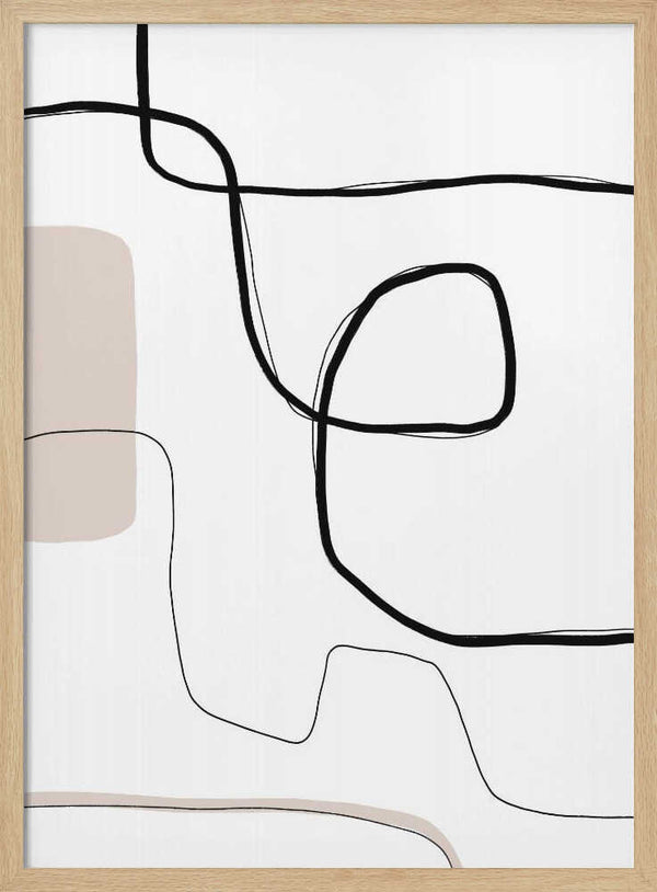 Tablou înramat „Curves and Lines” de uplusmestudio