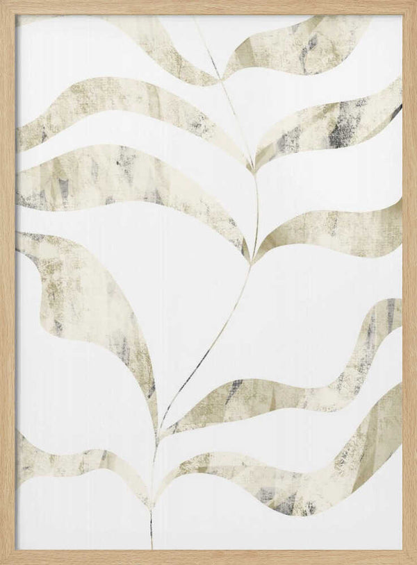 Tablou înramat „Gentle Leaf Waves” de uplusmestudio