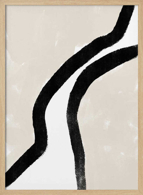 Tablou înramat „Bold Black Lines” de uplusmestudio