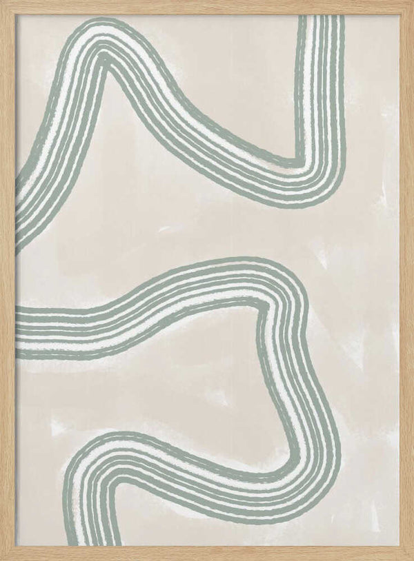 Tablou înramat „Curved Tranquility” de uplusmestudio