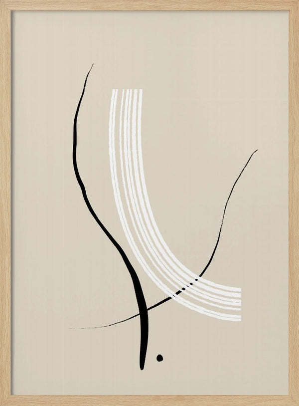 Tablou înramat „Curved Elegance” de uplusmestudio