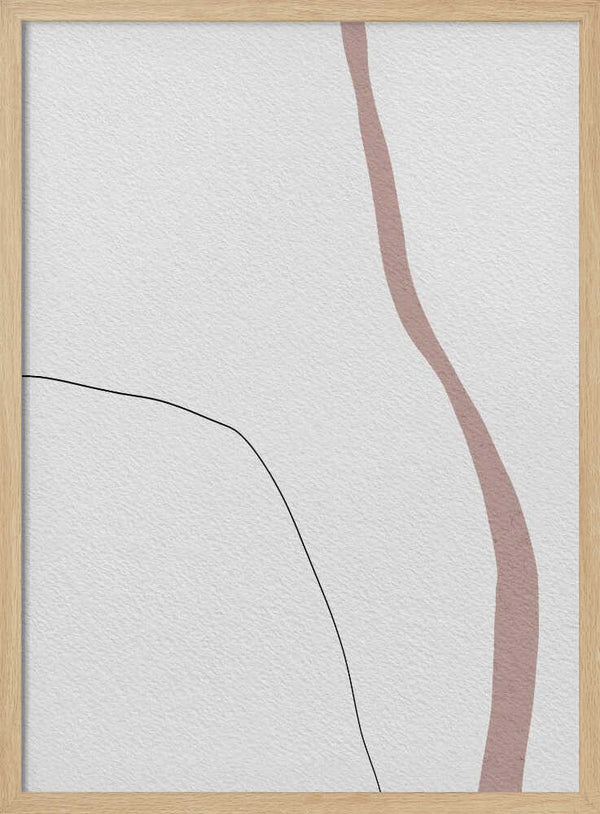 Tablou înramat „Curved Traces” de uplusmestudio