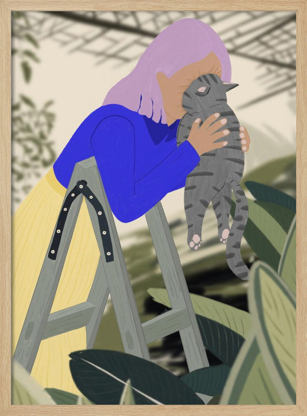 Tablou înramat „Hi Kitty, I love you!” de Jota de jai