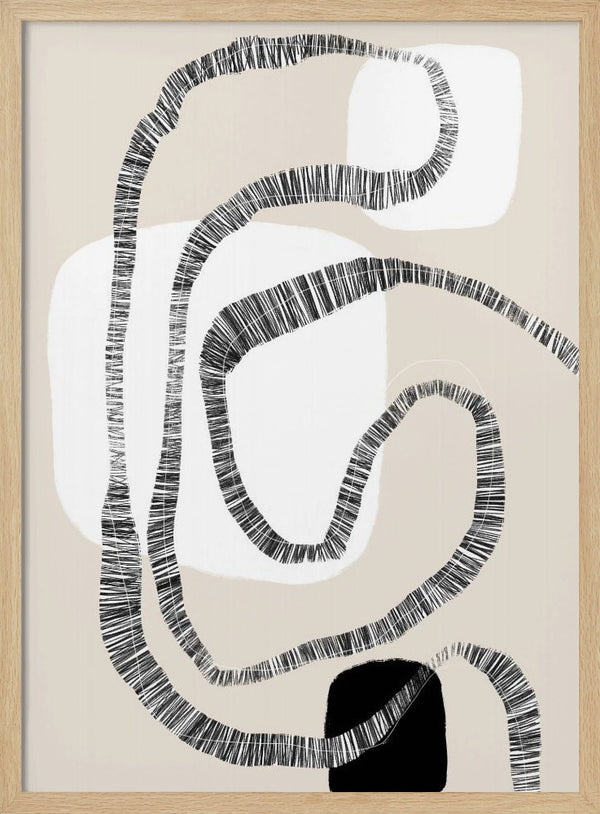 Tablou înramat „Monochrome Paths” de uplusmestudio