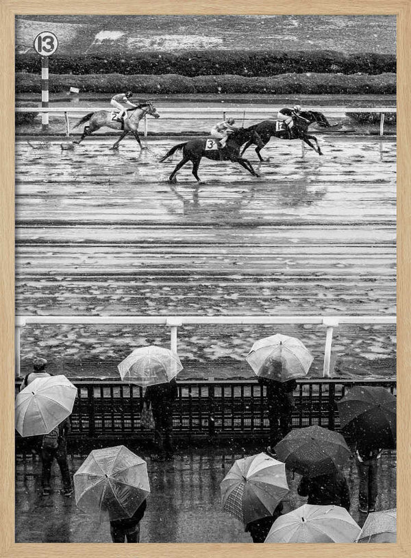 Tablou înramat „ Horse racing” de Takashi Hasegawa