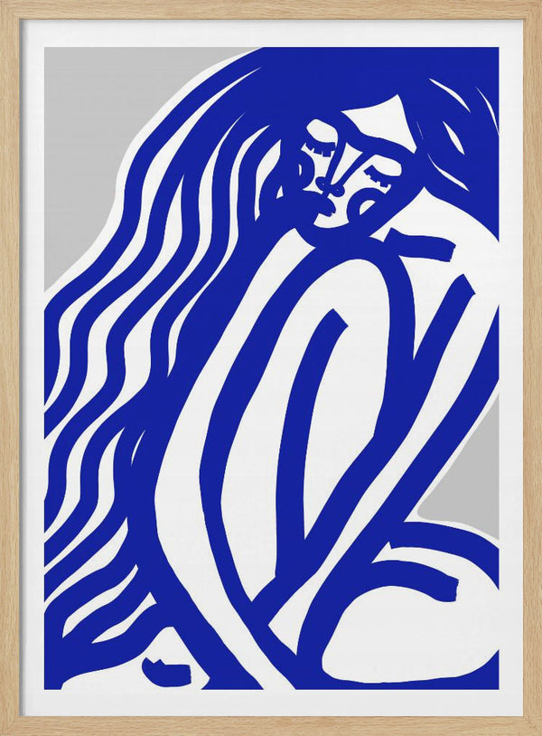 Tablou înramat „Blue Contours” de Treechild