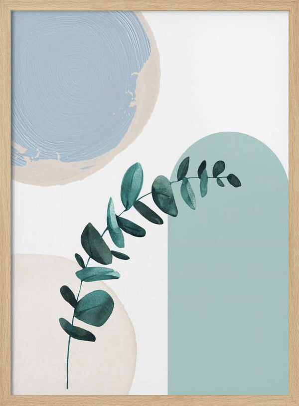 Tablou înramat „Blue green boho-1” de Sally Ann Moss