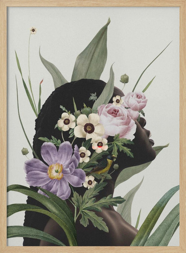 Tablou înramat „Purple flower” de Frida Floral Studio