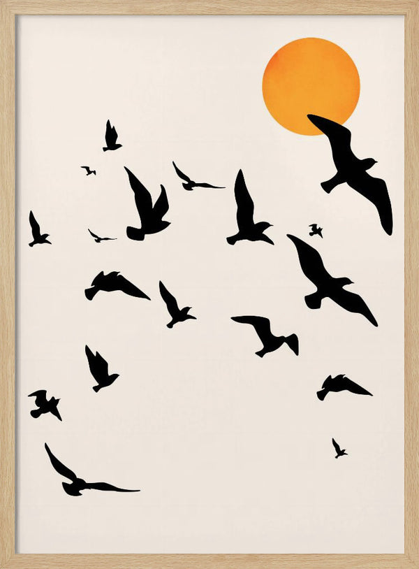 Tablou înramat „Dancing In the Sky” de Kubistika