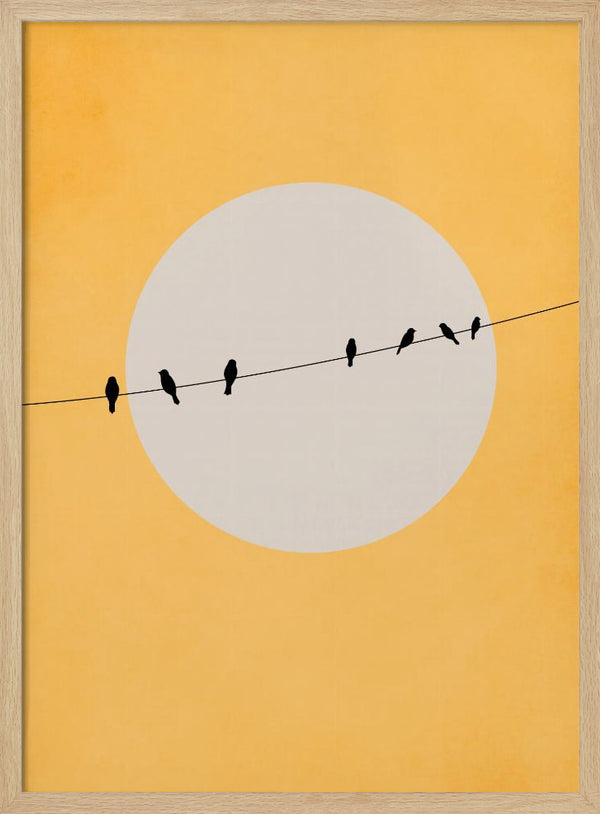 Tablou înramat „Chirping and Chilling” de Kubistika