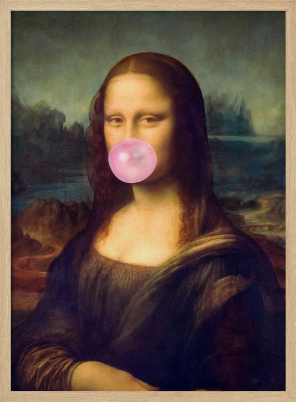 Tablou înramat „Mona Lisa Bubble Gum” de Taudalpoi