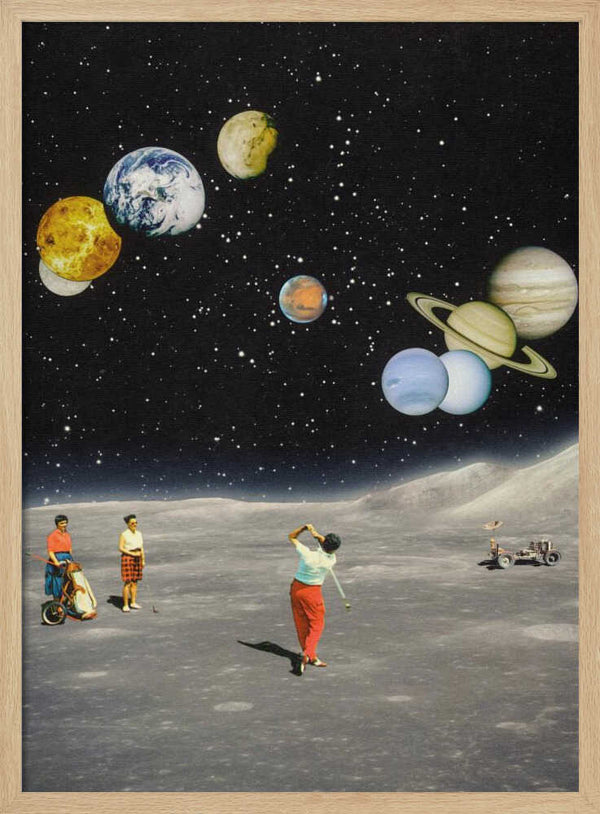 Tablou înramat „Space Golf” de Taudalpoi