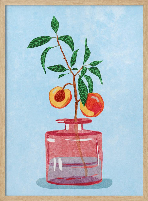 Tablou înramat „Peach Tree in Vase” de Raissa Oltmanns