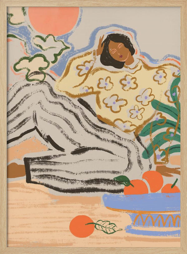 Tablou înramat „Lazydays” de Arty Guava