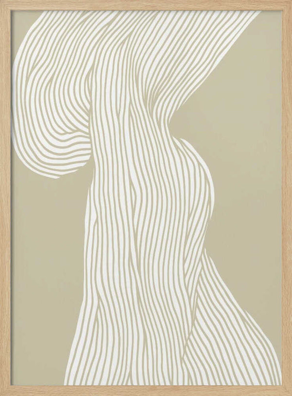 Tablou înramat „Flowing Lines Canvas” de Treechild