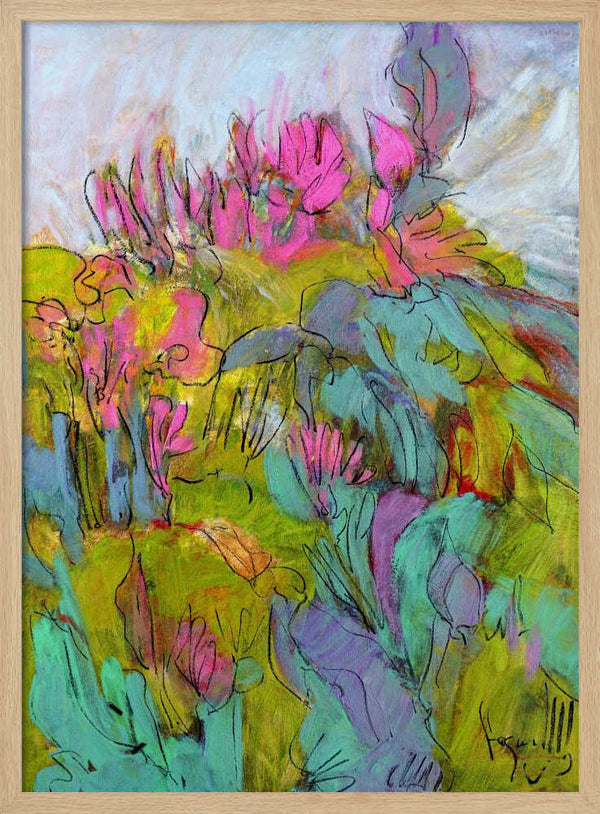 Tablou înramat „Whimsical Garden Dreams” de Dorothy Fagan