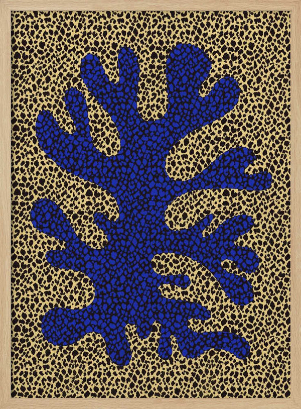 Tablou înramat „Blue and Yellow Coral pattern” de Little Dean