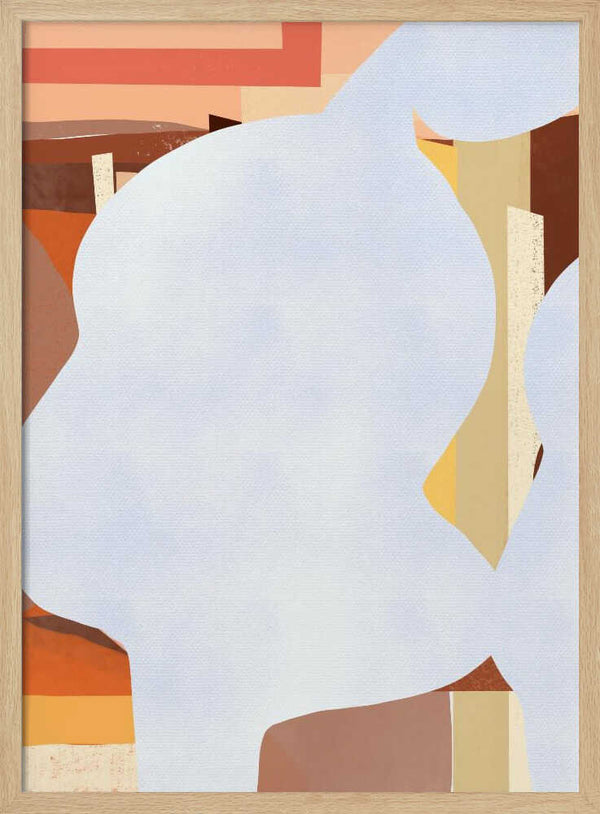 Tablou înramat „Geometric Shapes And Fluid Forms” de Little Dean