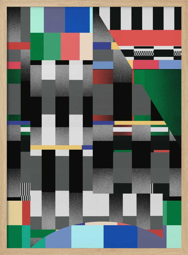 Tablou înramat „Glitch abstract artwork 01” de Little Dean