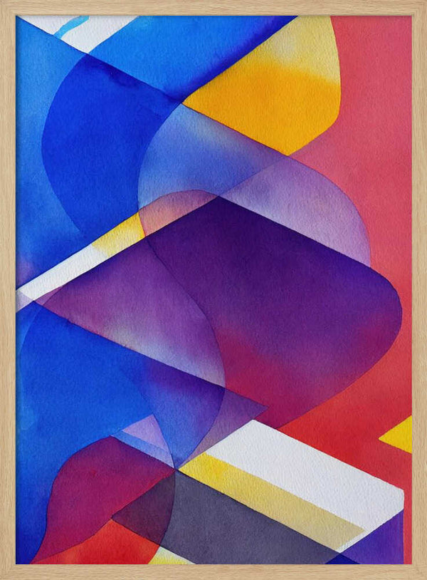 Tablou înramat „Vibrant Overlap” de Mauro