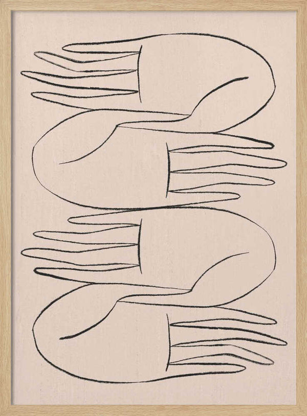 Tablou înramat „Helping Hands” de Kit Agar