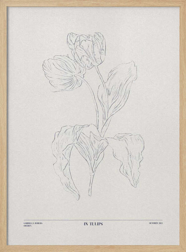 Tablou înramat „In Tulips (blue)” de Gabriella Roberg