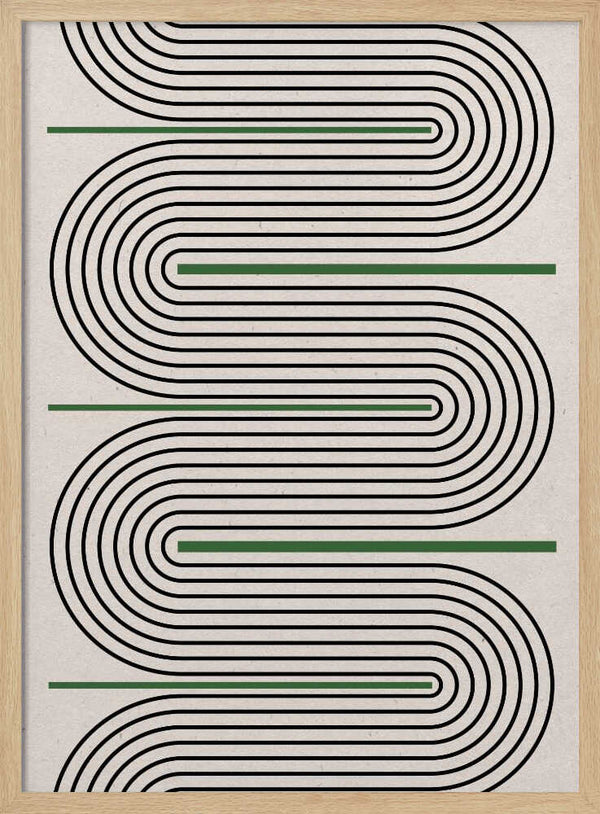 Tablou înramat „Curved Harmony” de THE MIUUS STUDIO