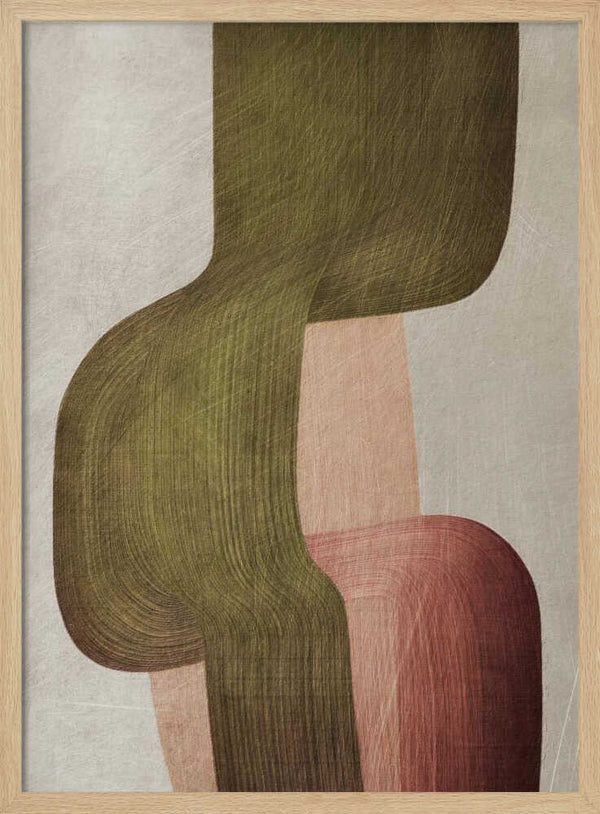 Tablou înramat „Metal Brushs nº1” de Alma