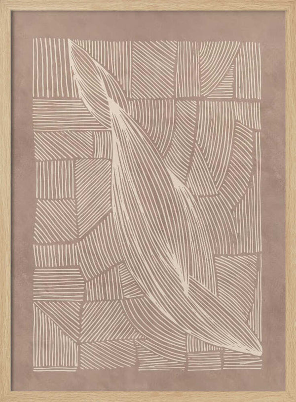 Tablou înramat „Abstract Irregular Lines” de Lucrecia Caporale