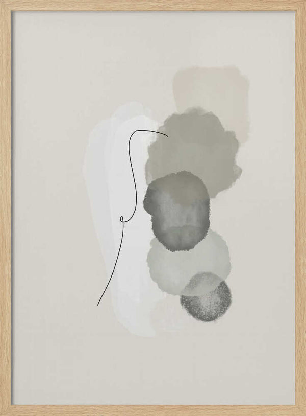 Tablou înramat „Organic shapes in boho style” de Imaginative