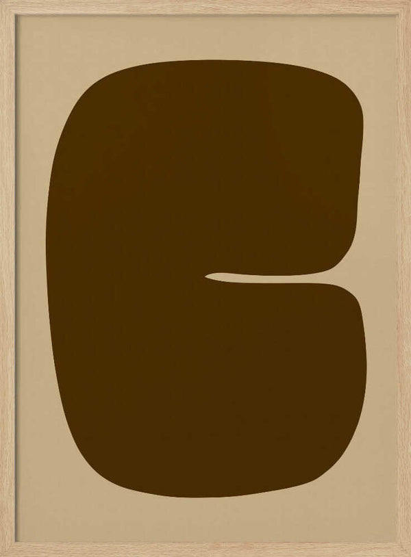 Tablou înramat „Bold Brown Form” de Treechild
