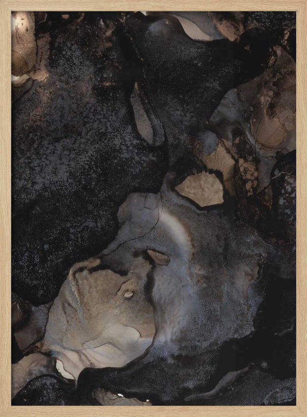 Tablou înramat „Swirling Dark and Earthy Tones” de uplusmestudio