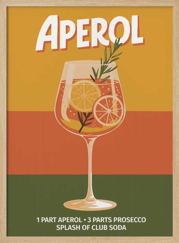 Tablou înramat „Aperol Vintage No 1” de Andreas Magnusson