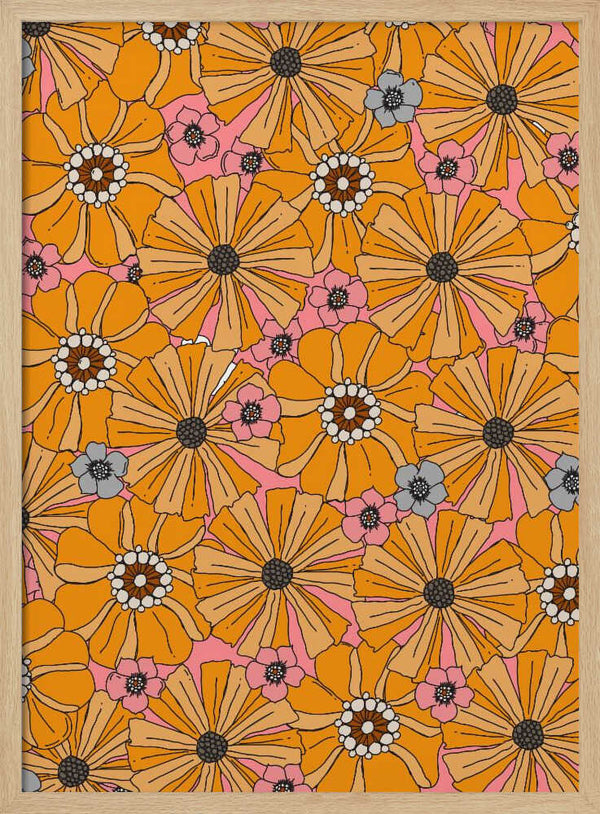 Tablou înramat „70s Floral” de Nicholas