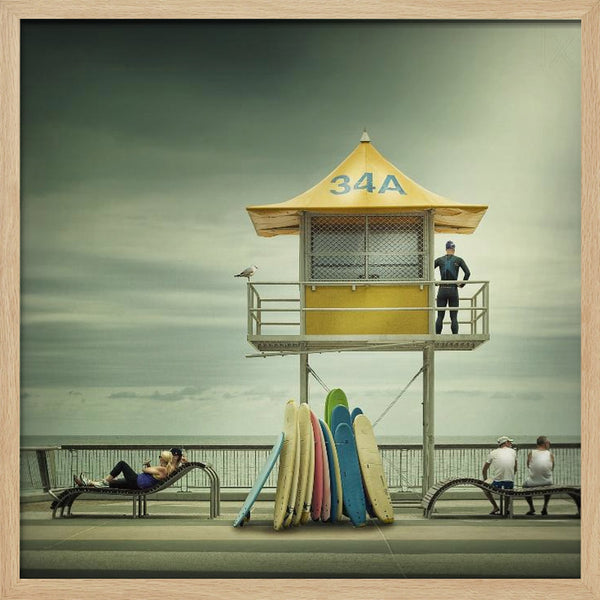 Tablou înramat „The life guard” de Adrian Donoghue