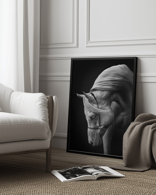 Tablou înramat „white stallion” de Ulrike Leinemann