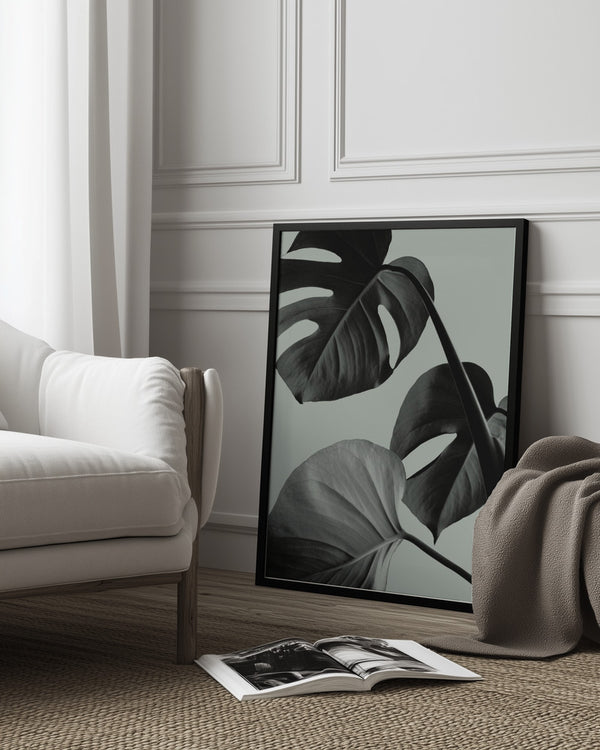 Tablou înramat „Monstera Teal 07” de Pictufy Studio III
