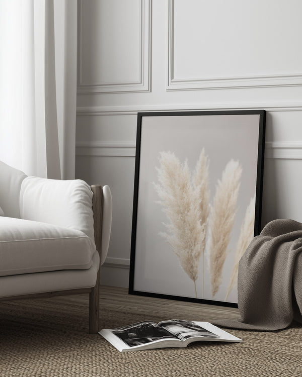 Tablou înramat „Pampas Grass Grey 02” de Pictufy Studio III