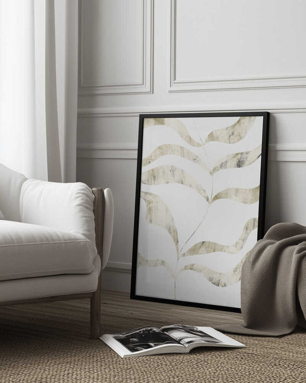 Tablou înramat „Gentle Leaf Waves” de uplusmestudio