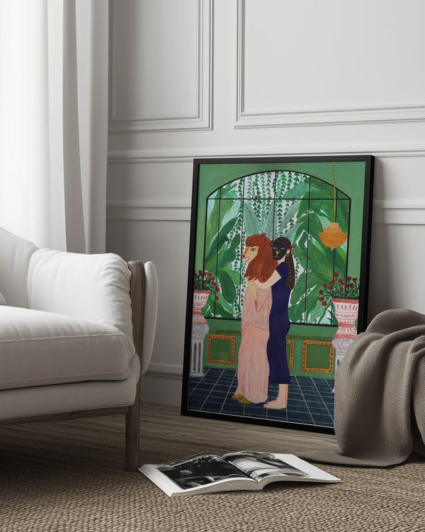 Tablou înramat „Lion Mom” de Jota de jai