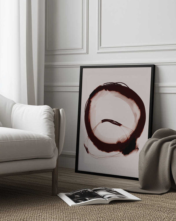 Tablou înramat „Crimson Circle” de Treechild