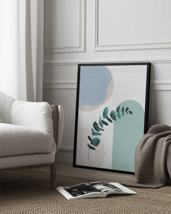 Tablou înramat „Blue green boho-1” de Sally Ann Moss