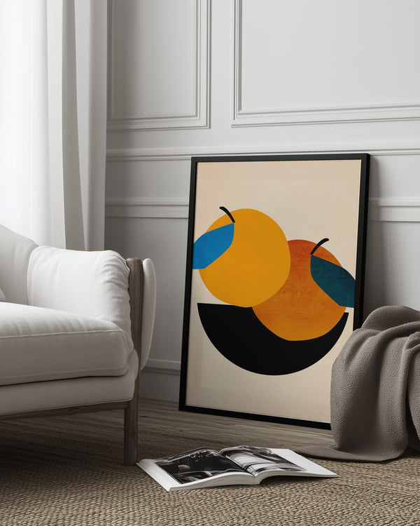 Tablou înramat „Two Oranges” de Kubistika