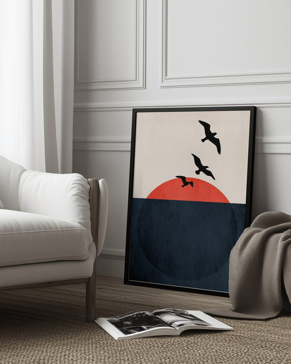 Tablou înramat „Sunset Breeze” de Kubistika