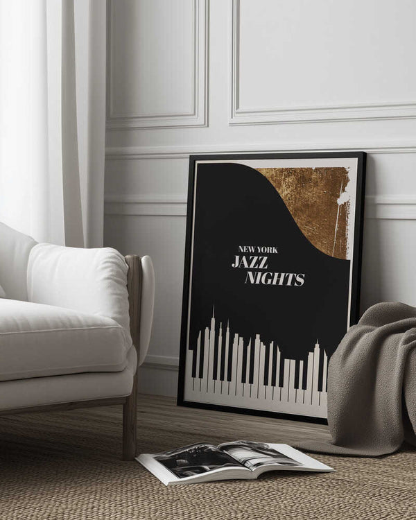 Tablou înramat „Jazz Nights” de Kubistika