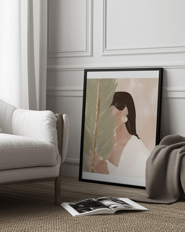 Tablou înramat „Plant Girl” de Ivy Green Illustrations