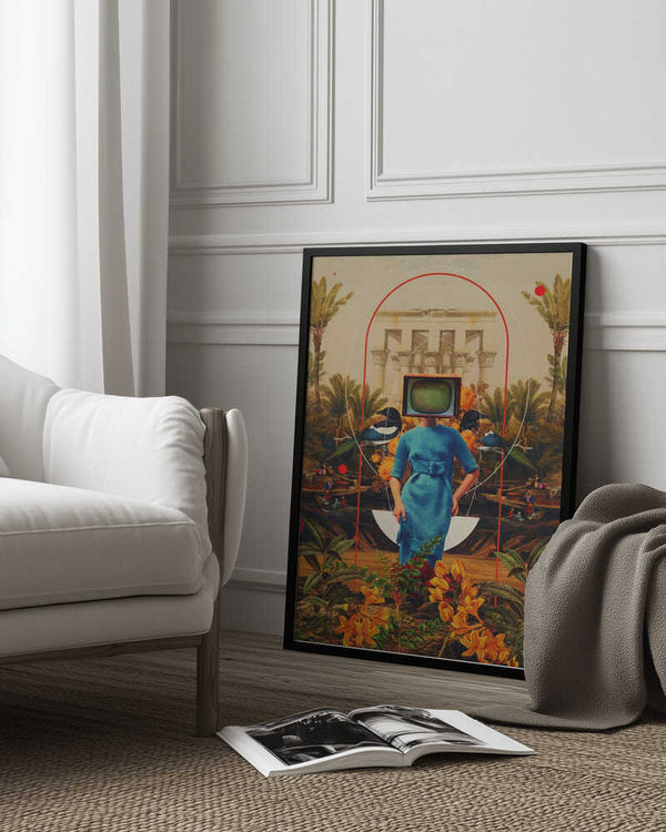 Tablou înramat „Her Asymmetries” de Frank Moth